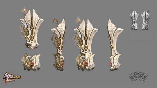 霸氣十足 《射雕ZERO》降龍武器原畫(huà)曝光_葉子豬射雕Zero