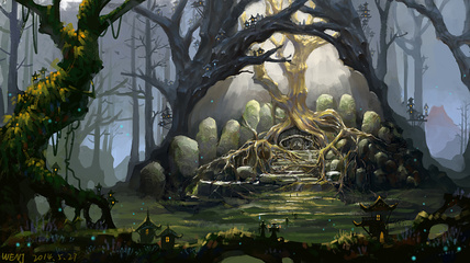 光影與色彩的交織 探索者WENJ的畢業設計原畫世界