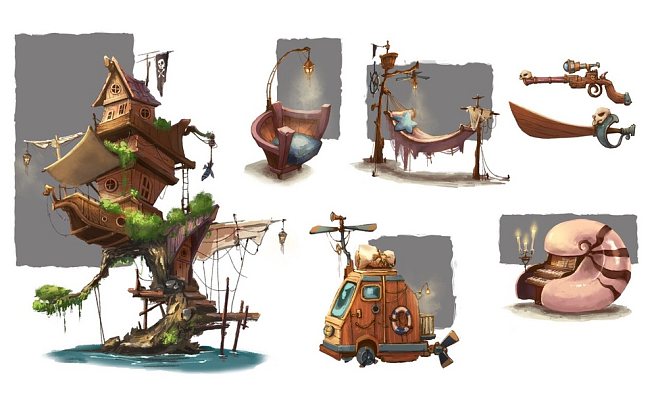 海盜道具設定-蘿卜琳原畫設計